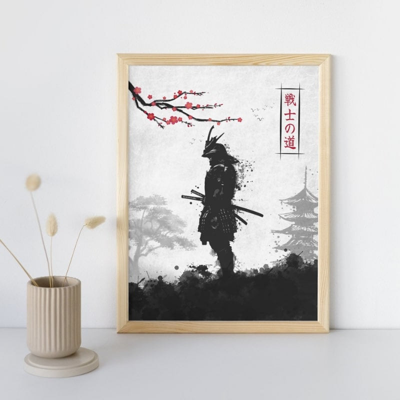 Japanilainen samurai-soturi juliste - A3