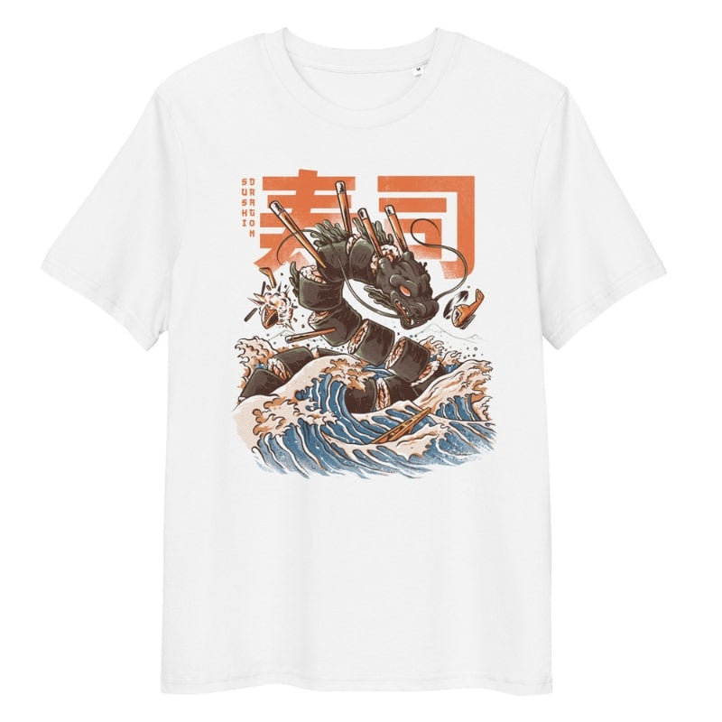 Japanilainen Sushi lohikäärme T-paita - S