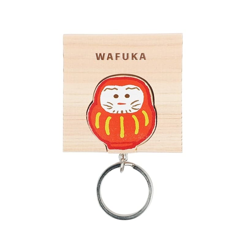 Japanilainen sypressi avaimenperä Daruma