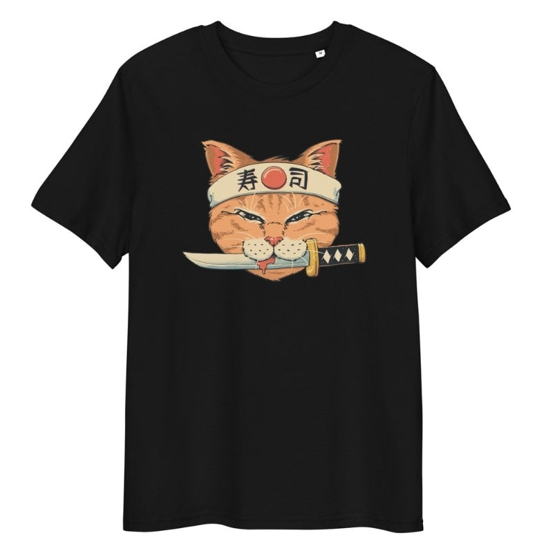 Japanilainen Neko Sushi Katana T-paita - S