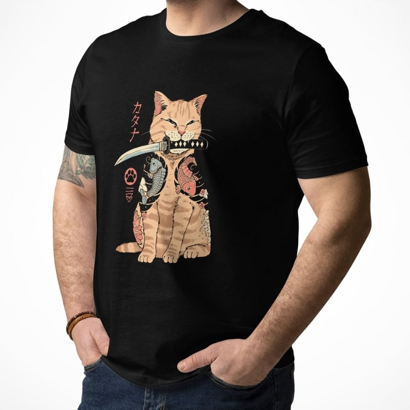Japanilainen T-paita Neko Yakuza