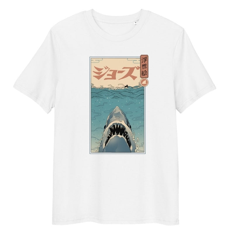 Japanilainen Ukiyo-e Shark Attack T-paita - S