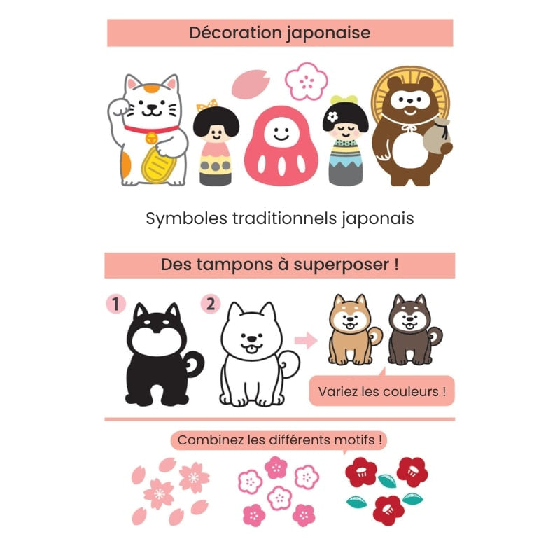 Japanilaiset Fuku läpinäkyvät postimerkit