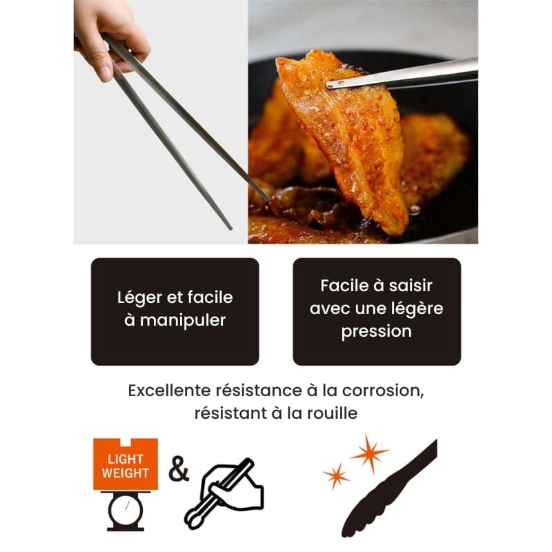 Japanilaiset ruostumattomasta teräksestä valmistetut keittiöpihdit - 28 cm