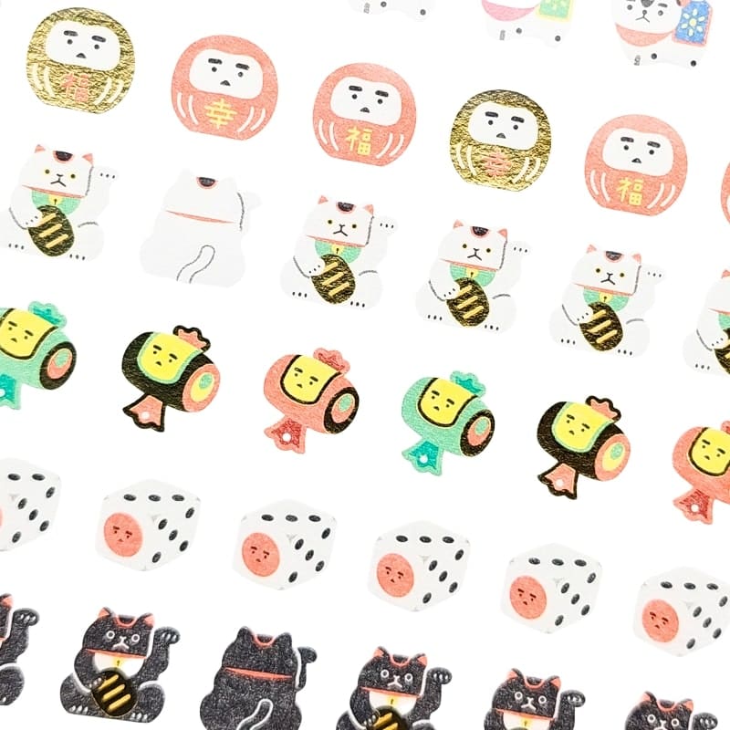 Japanilaiset tarrat Mini onnenkantamuksia
