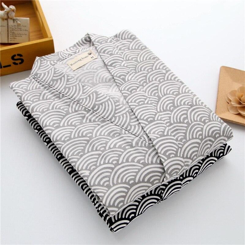 Jinbei Cotton Seigaiha -kuvio Jinbei puuvillaa