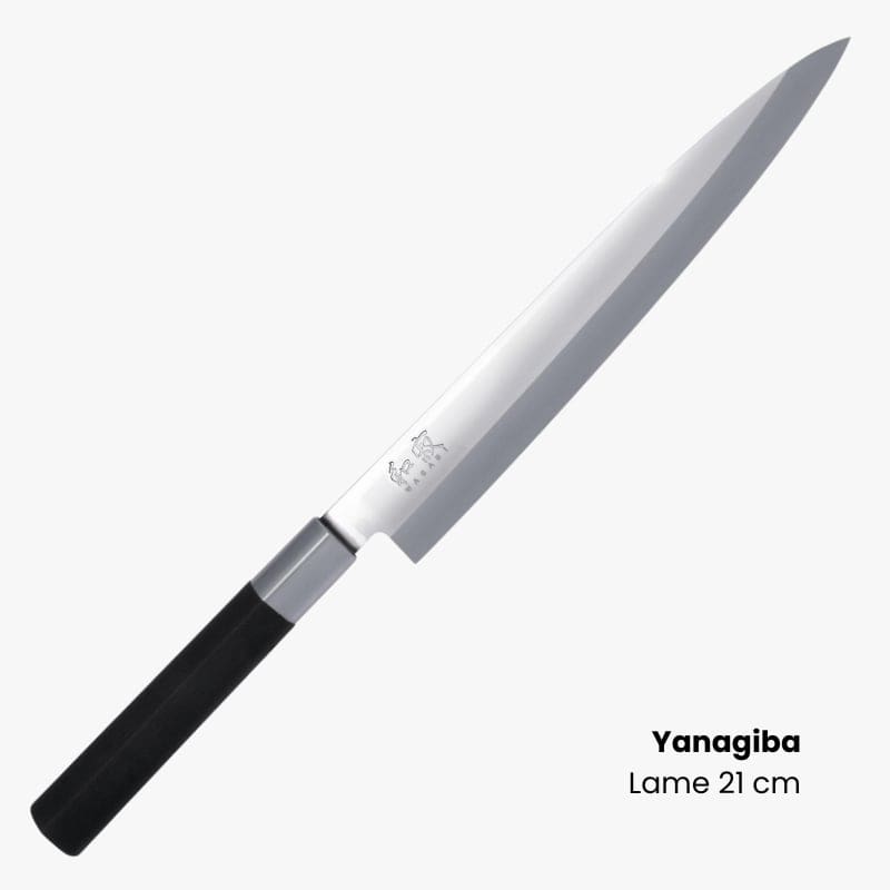 KAI Wasabi Musta 5 Japanilainen veitsi Case
