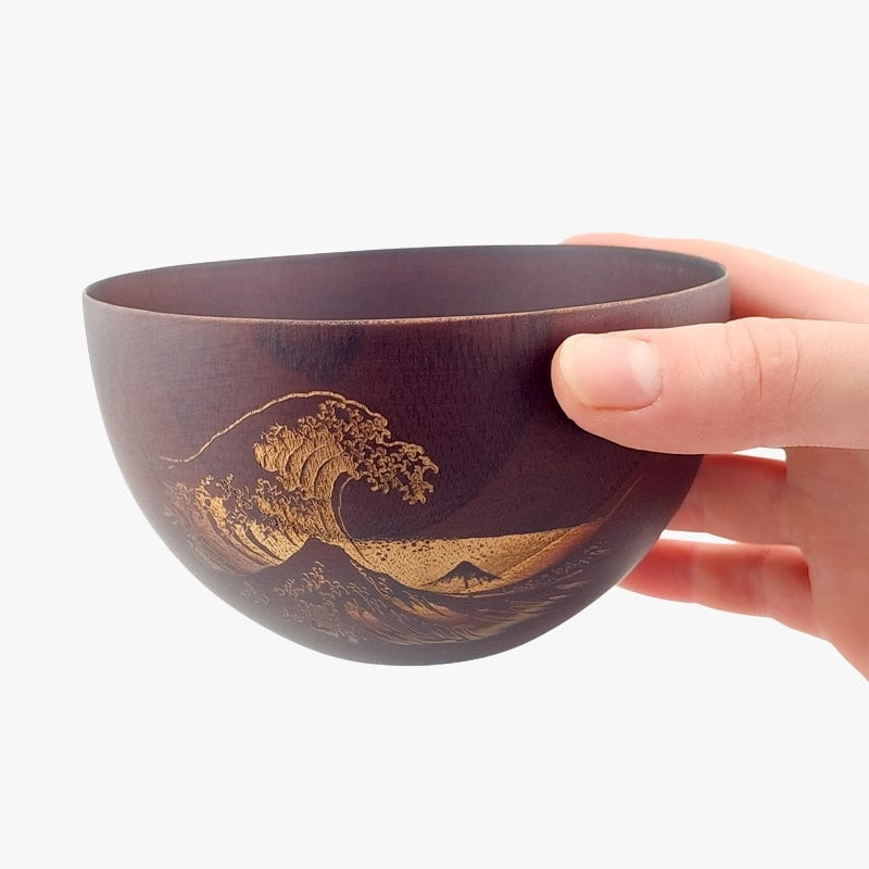 Kanagawa Japanilainen puinen kulho