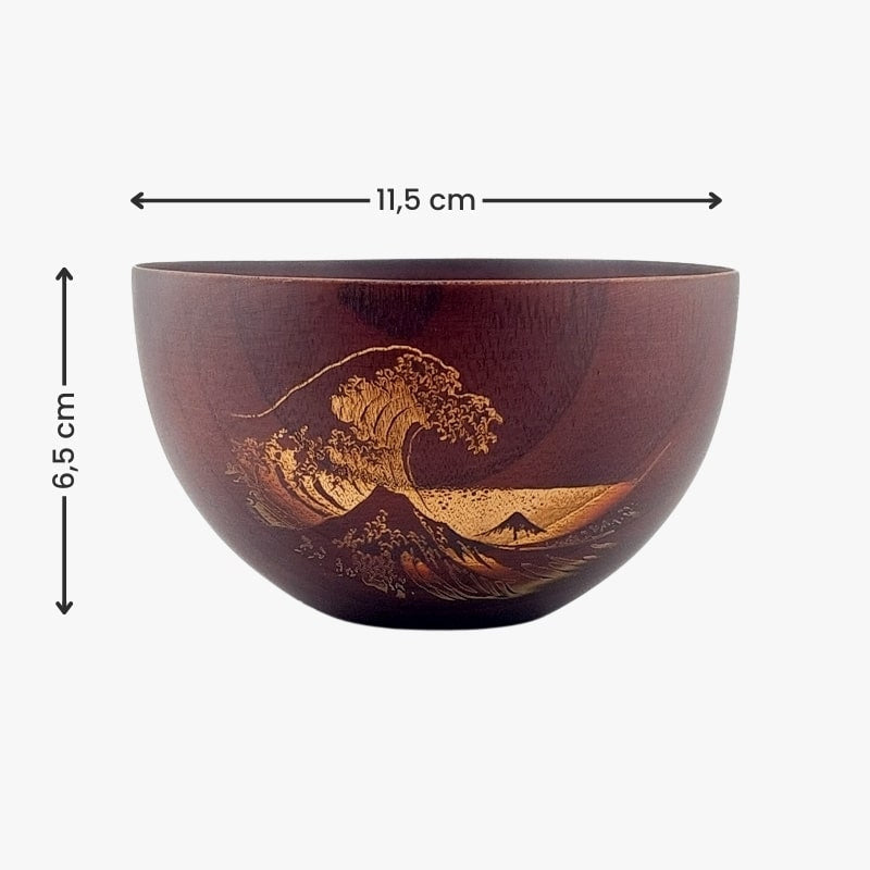 Kanagawa Japanilainen puinen kulho