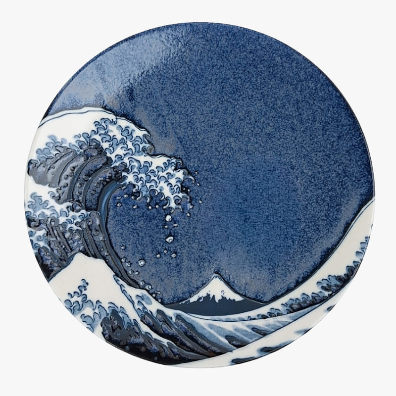 Kanagawa pyöreä japanilainen lautanen