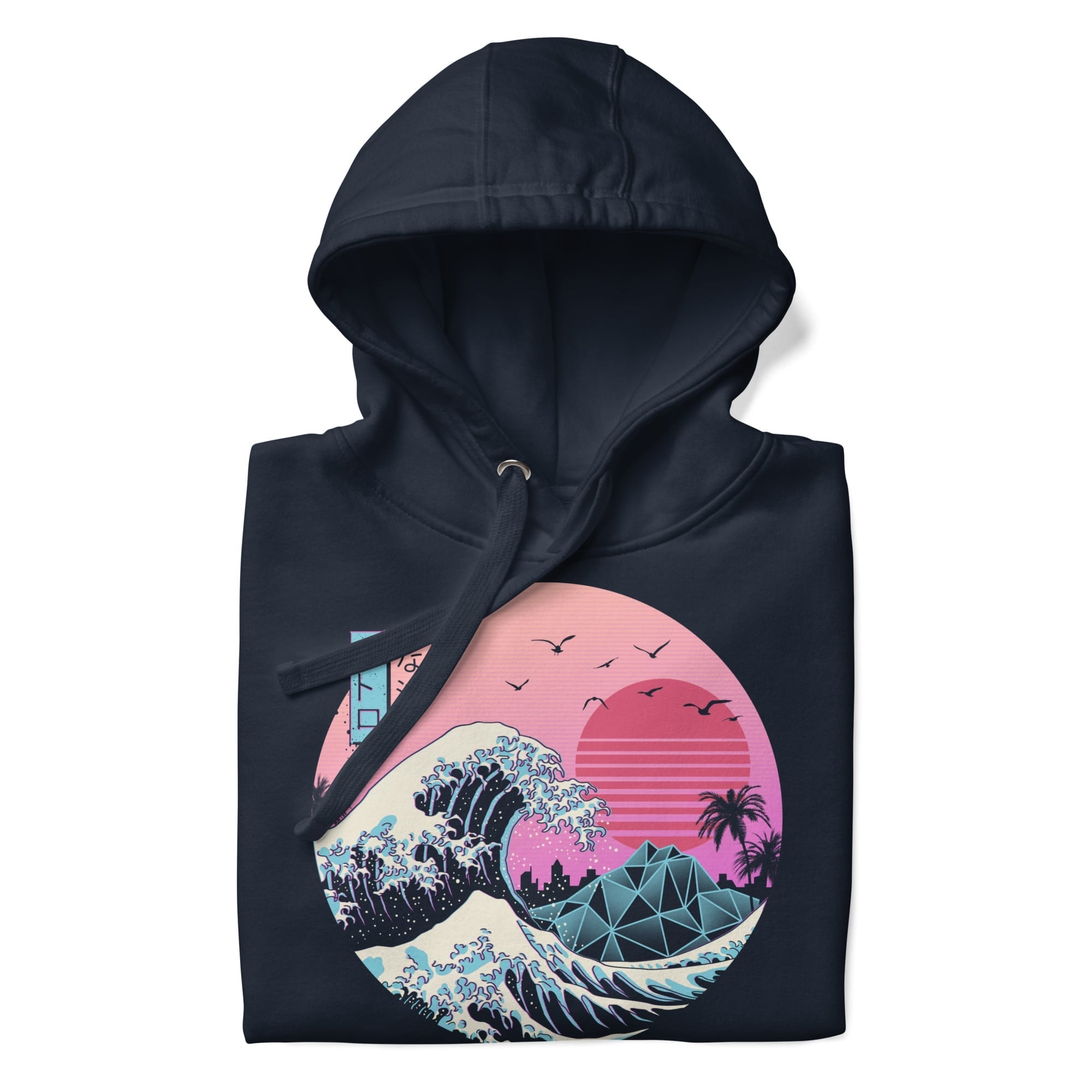 Kanagawa Retro japanilainen huppari