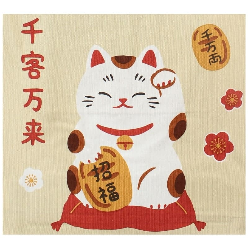 Kangaskassi Beige Fuku Maneki Neko Maneki Neko