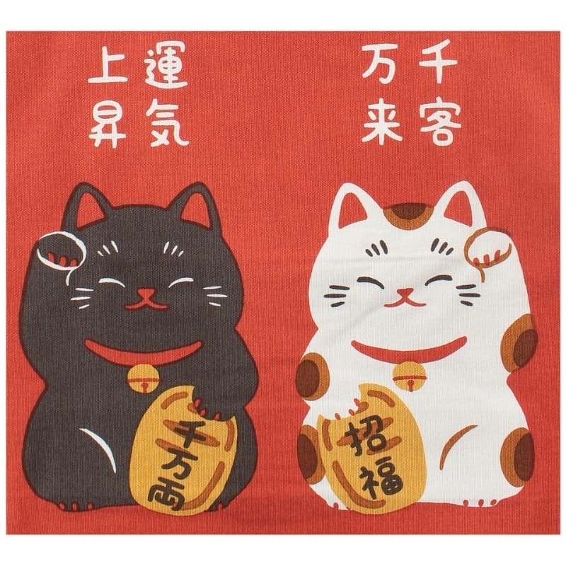 Kangaskassi punainen Maneki Neko Shōfuku