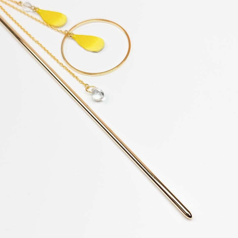 Kanzashi keltaiset terälehdet