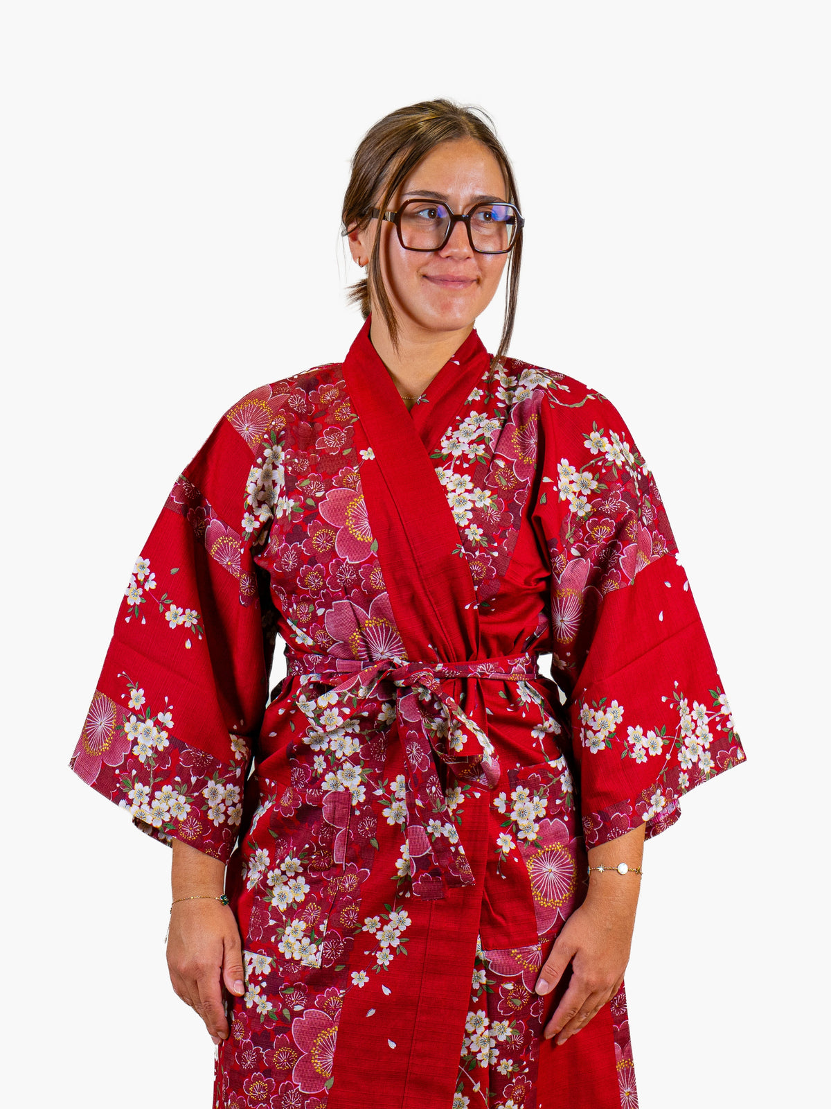Naisten Happi-kimono, punainen Sakura
