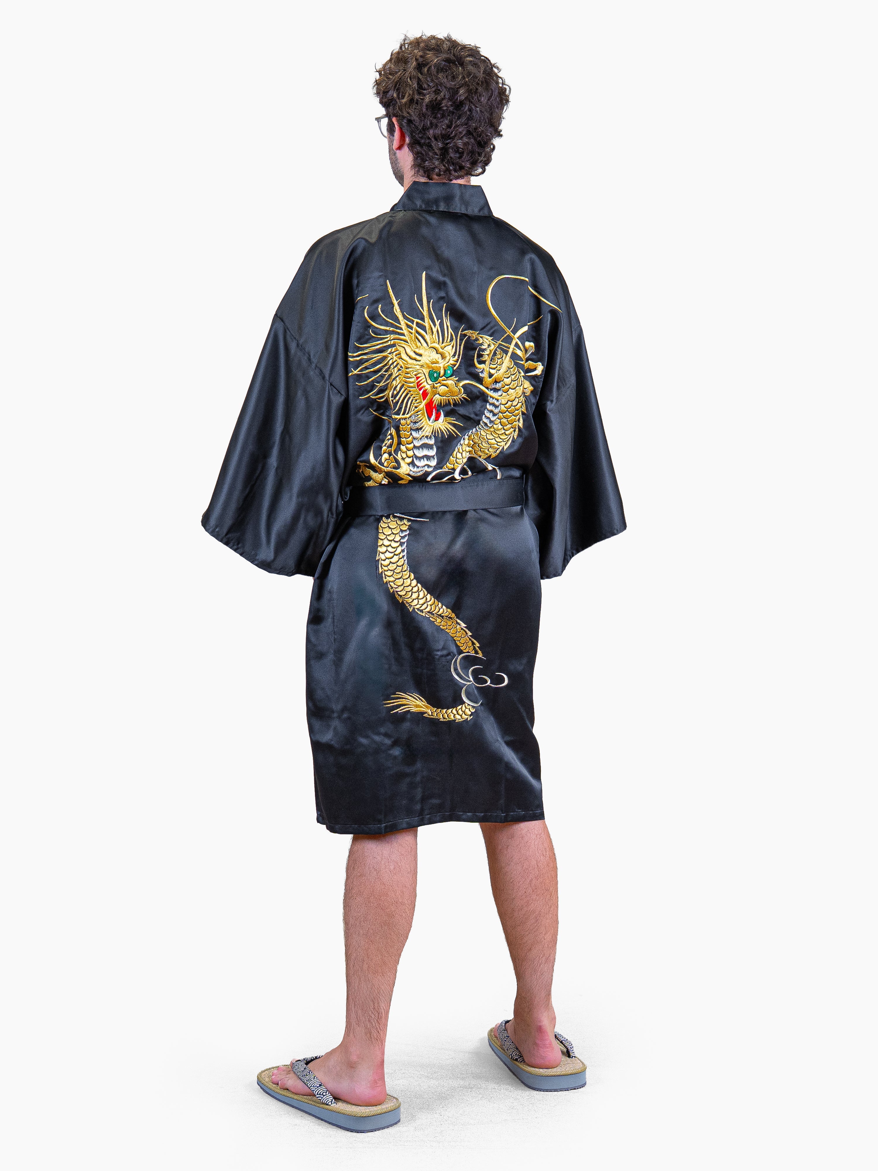 Miesten oversize-kimonohappi, kultainen lohikäärme