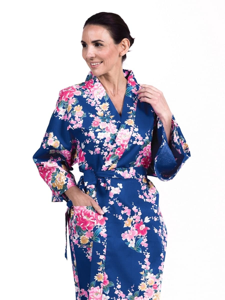 Naisten Happi Botan to Uchōran Kimono - Yhden kokoinen