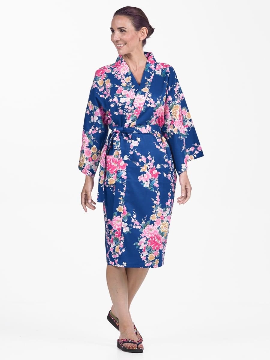 Naisten Happi Botan to Uchōran Kimono - Yhden kokoinen