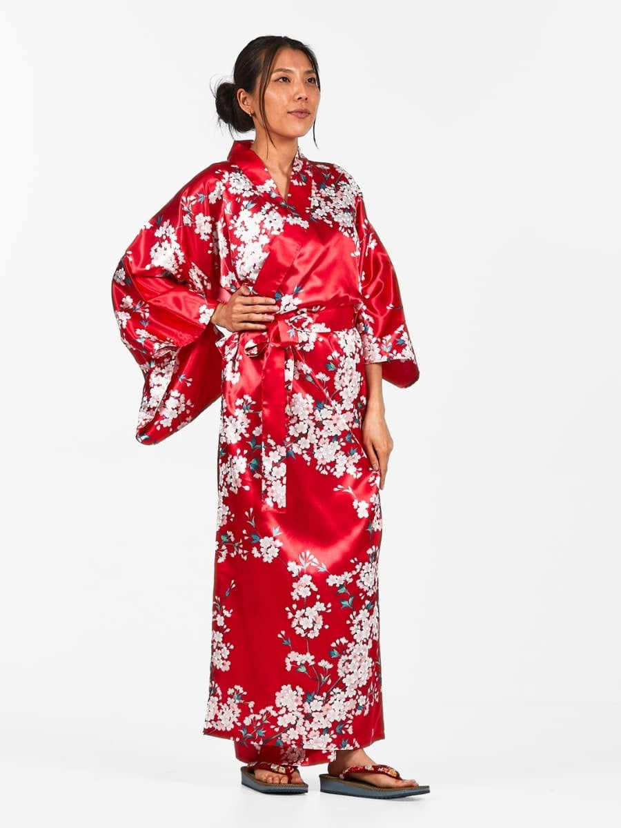 Cherry Blossom Naisten japanilainen Kimono - Yhden kokoinen