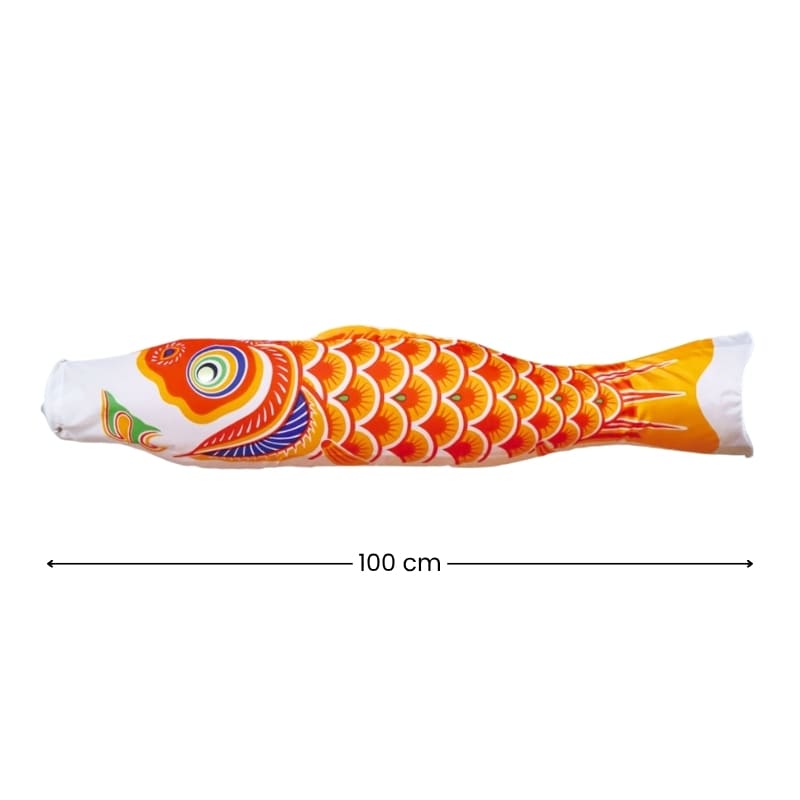 Perinteinen japanilainen Koinobori Orange 100 cm