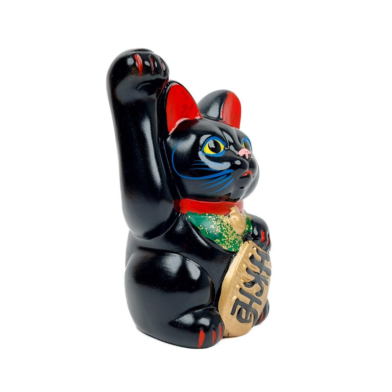 Maneki Neko Musta Seto - 13 cm