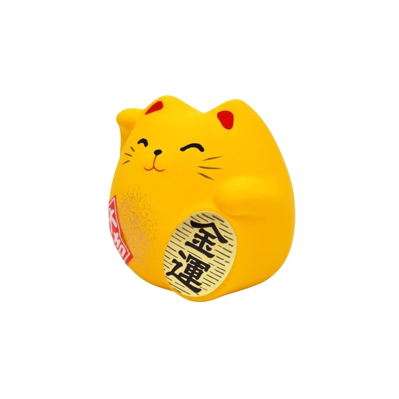 Maneki Neko pyöreä keltainen