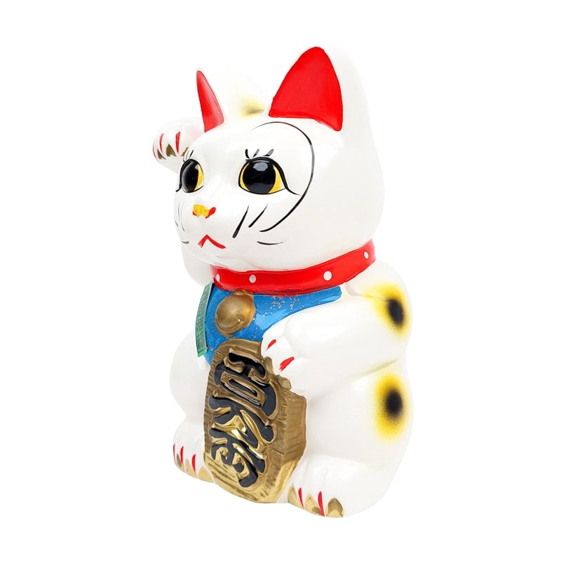Maneki Neko Valkoinen Seto - 21 cm