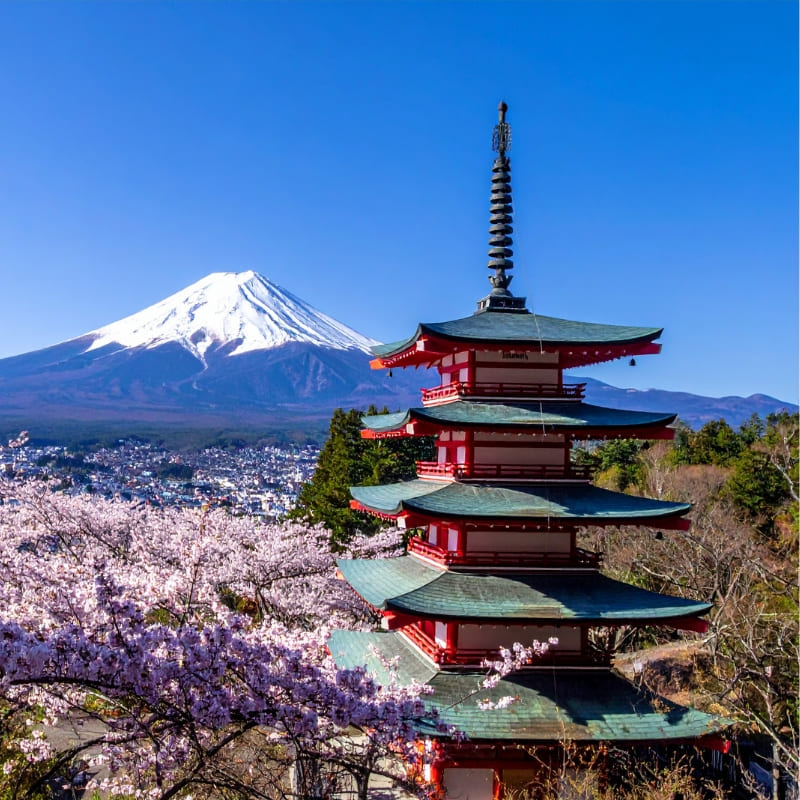 Japanilainen pienoismalli - Punainen pagodi