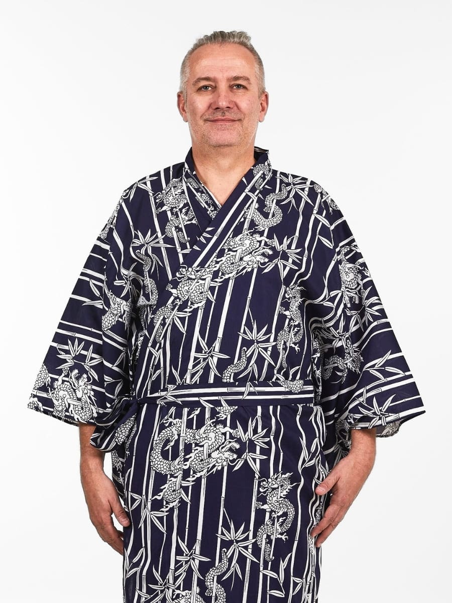 Miesten bambu & lohikäärme Yukata Kimono