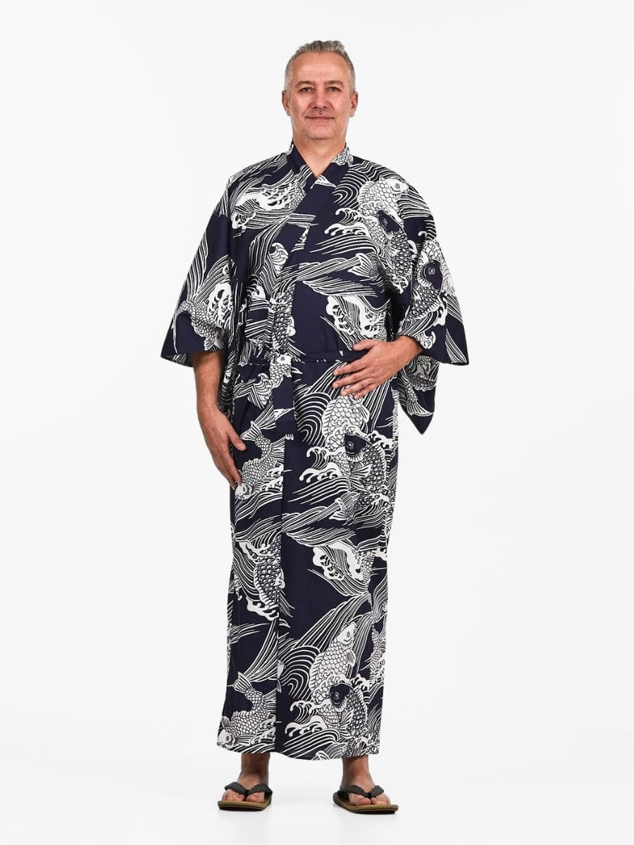 Miesten Carpe Koï Yukata Kimono