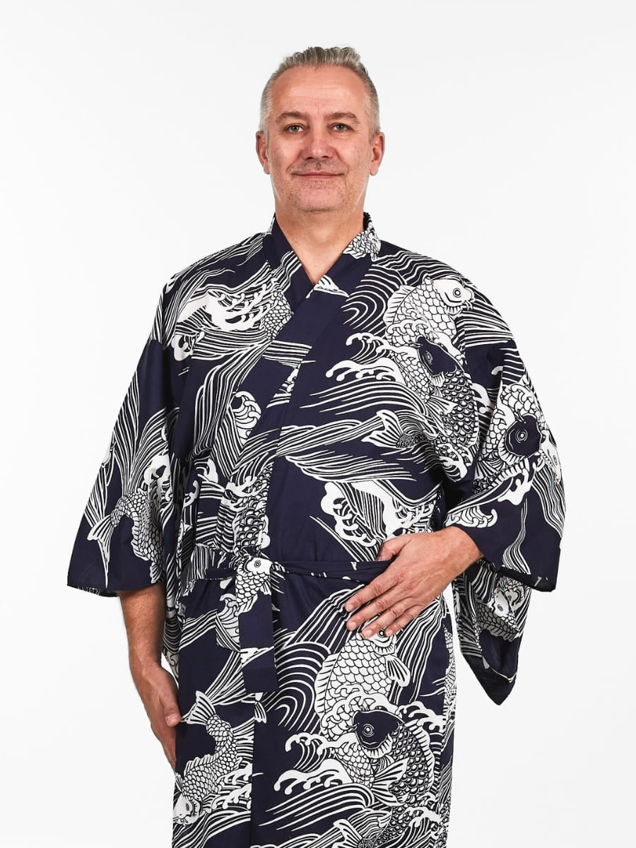 Miesten Carpe Koï Yukata Kimono
