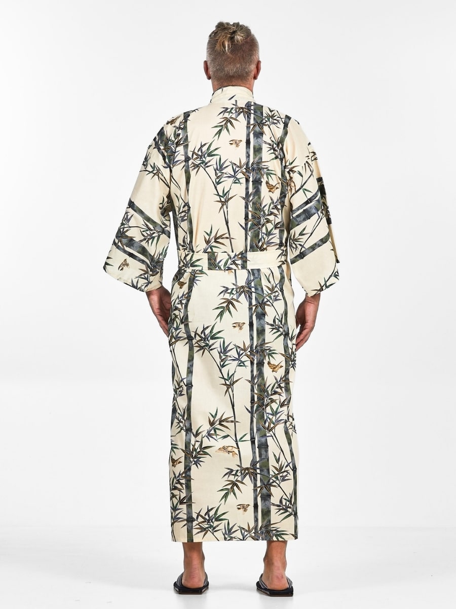 Miesten japanilainen bambu-kimono - Yksi koko