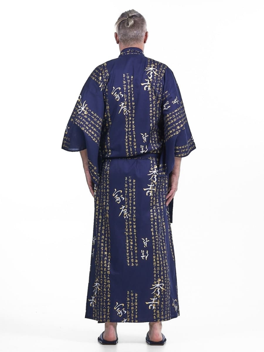 Miesten Kanji Yukata Kimono
