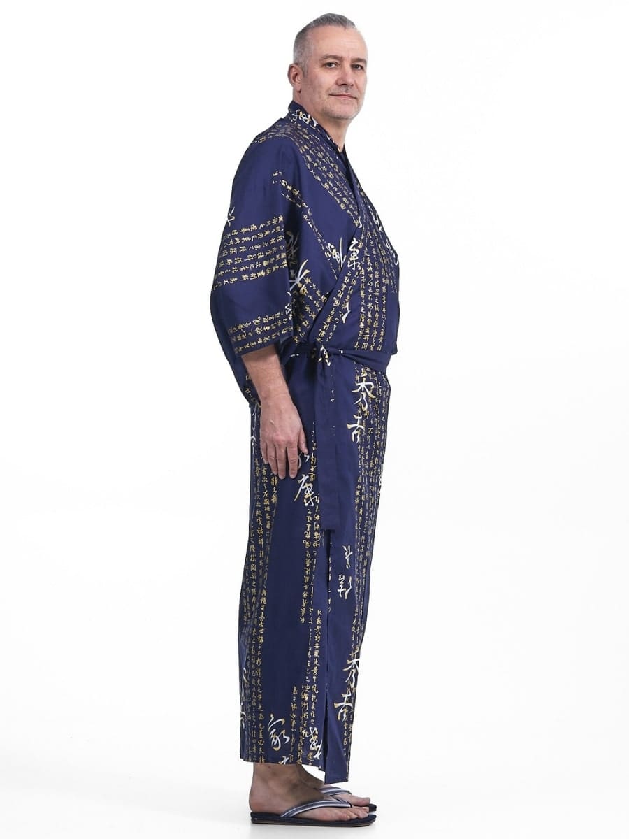 Miesten Kanji Yukata Kimono