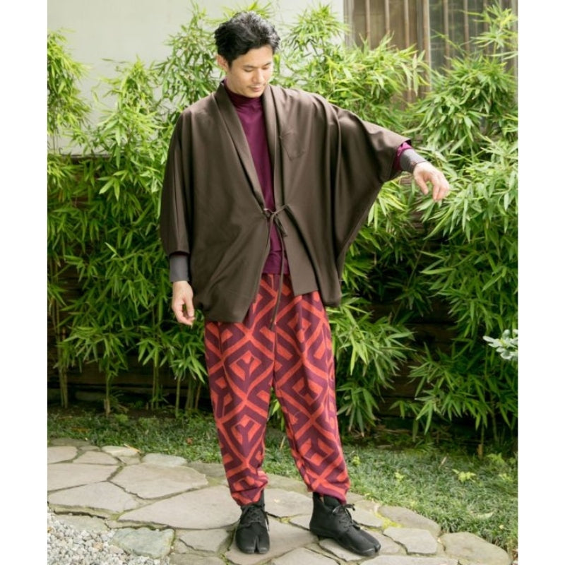 Miesten ruskea Kimono-takki