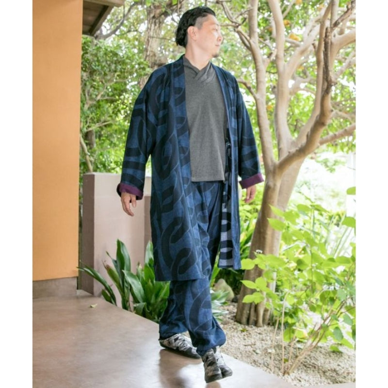 Miesten sininen haori kimono