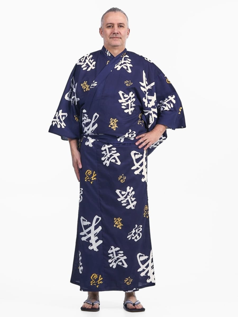 Miesten Yukata Kimono Kotobuki - S