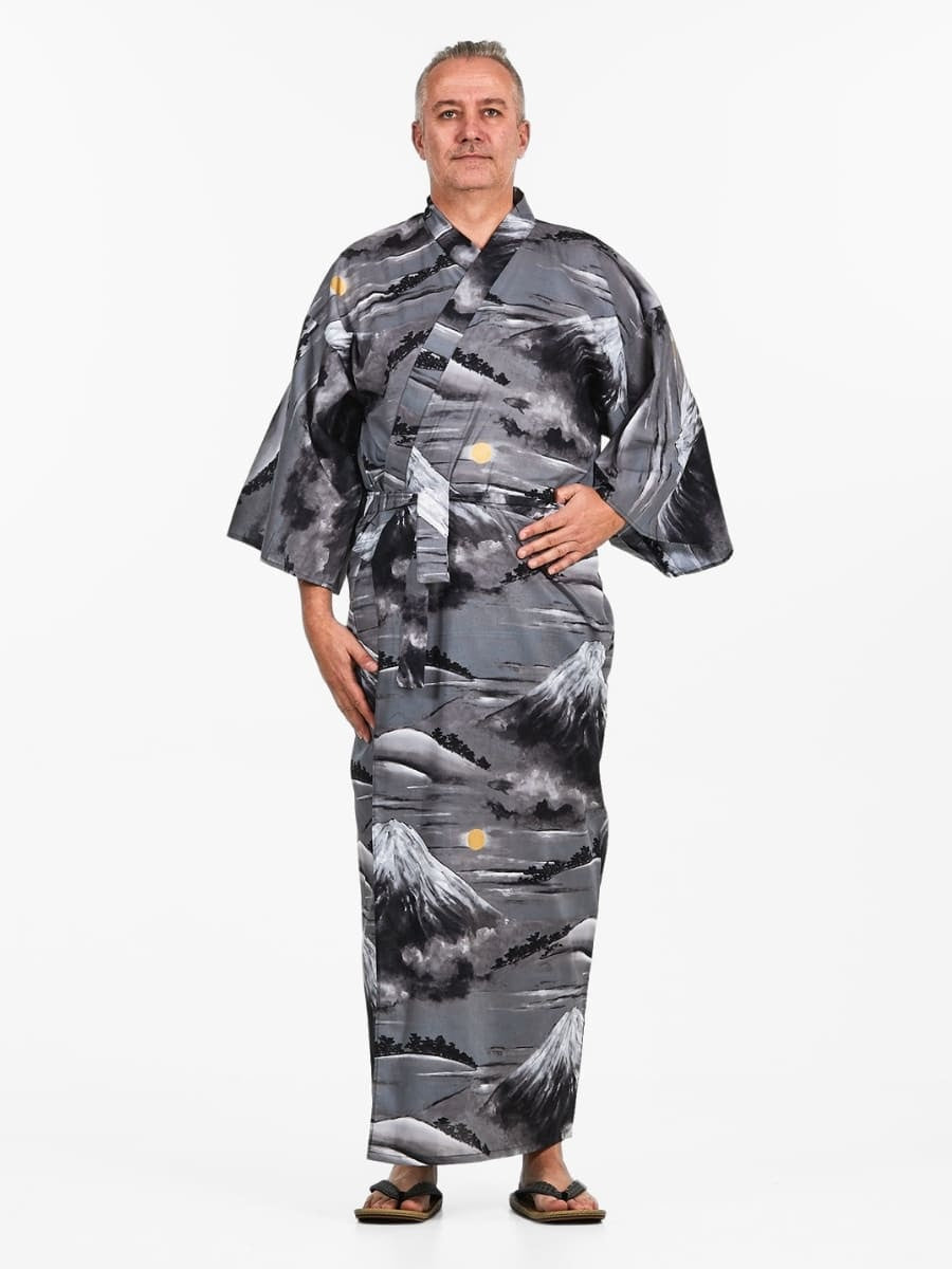 Miesten Yukata Kimono Mount Fuji