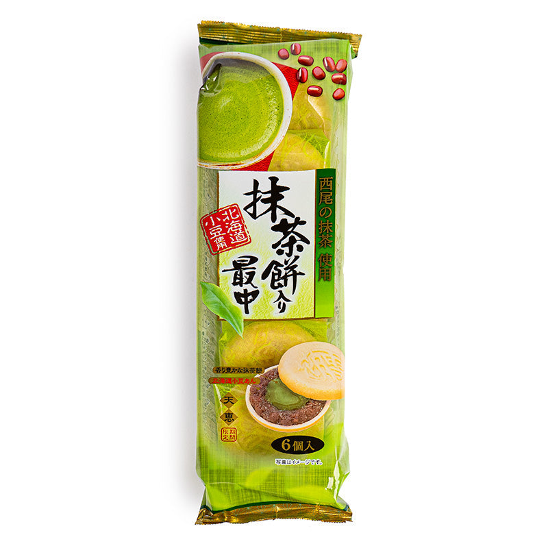 Japanilainen Monaka-täytteinen Mochi Matchan ja Ankon kanssa