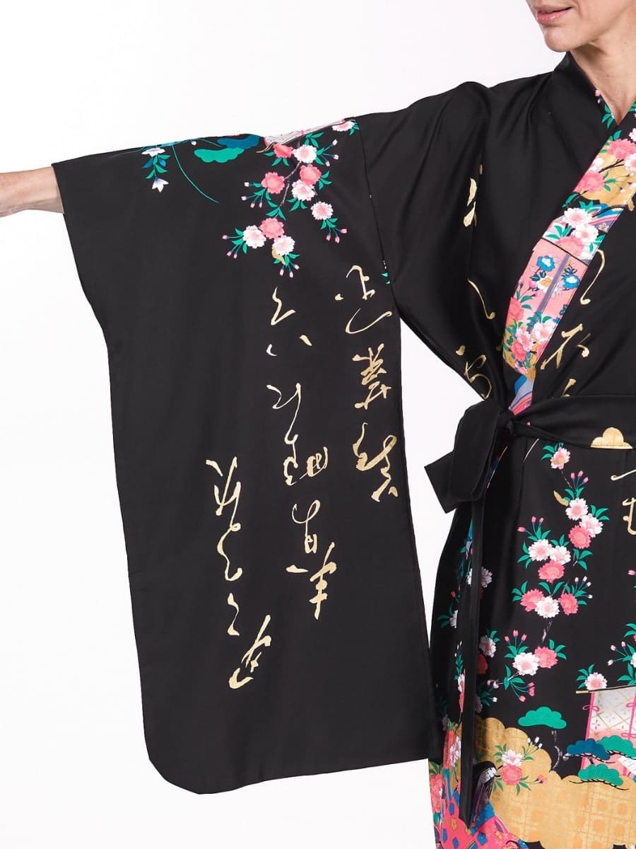 Naisten japanilainen Furisode Kimono - Yksi koko
