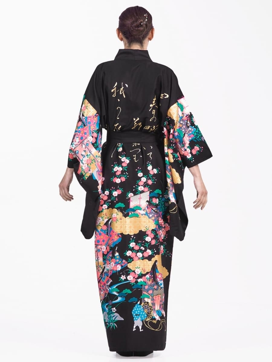 Naisten japanilainen Furisode Kimono - Yksi koko
