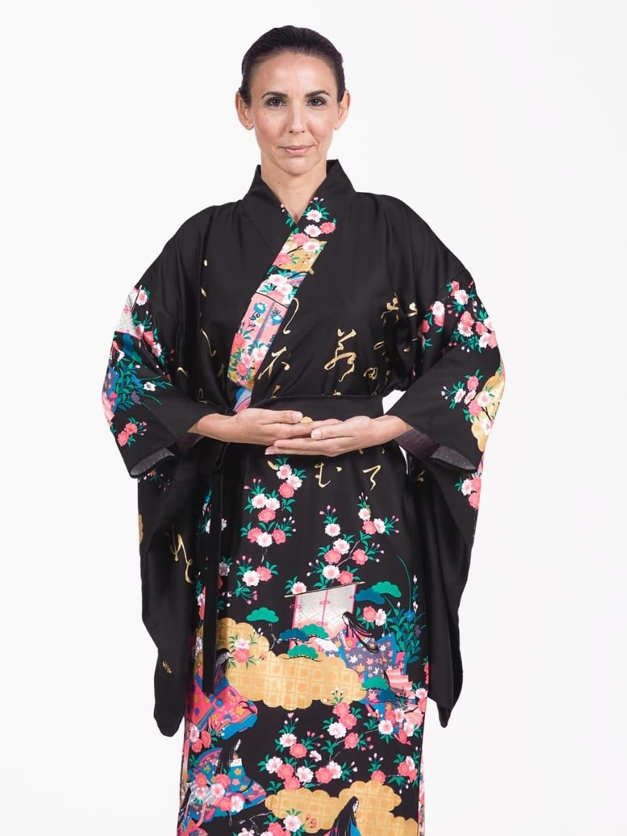 Naisten japanilainen Furisode Kimono - Yksi koko