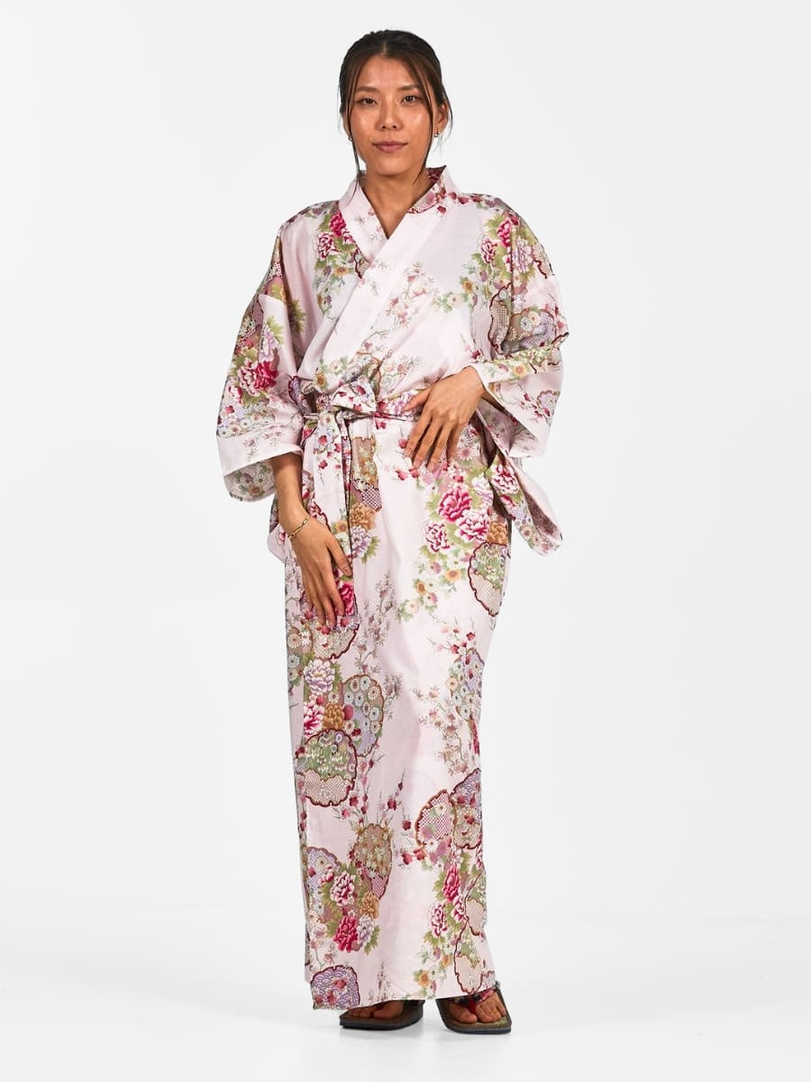 Naisten Maru Mon japanilainen Kimono - Yksi koko