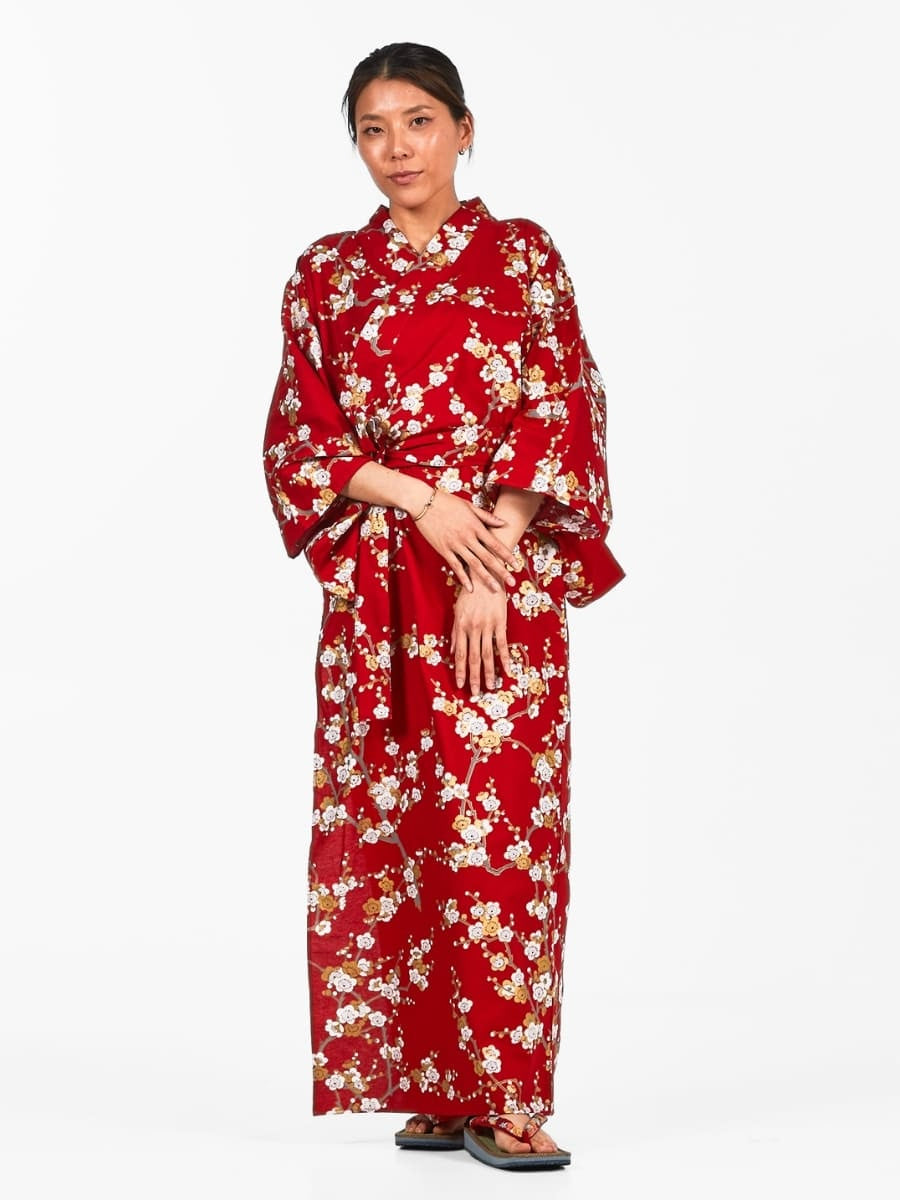 Naisten Shiraume Yukata-kimono