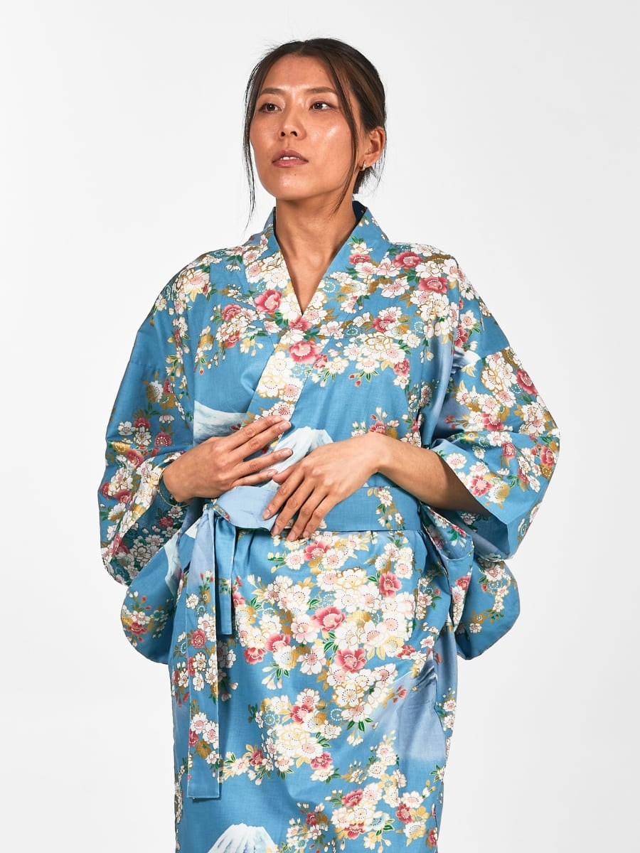 Naisten Yukata Kimono Fujisan no Sakura