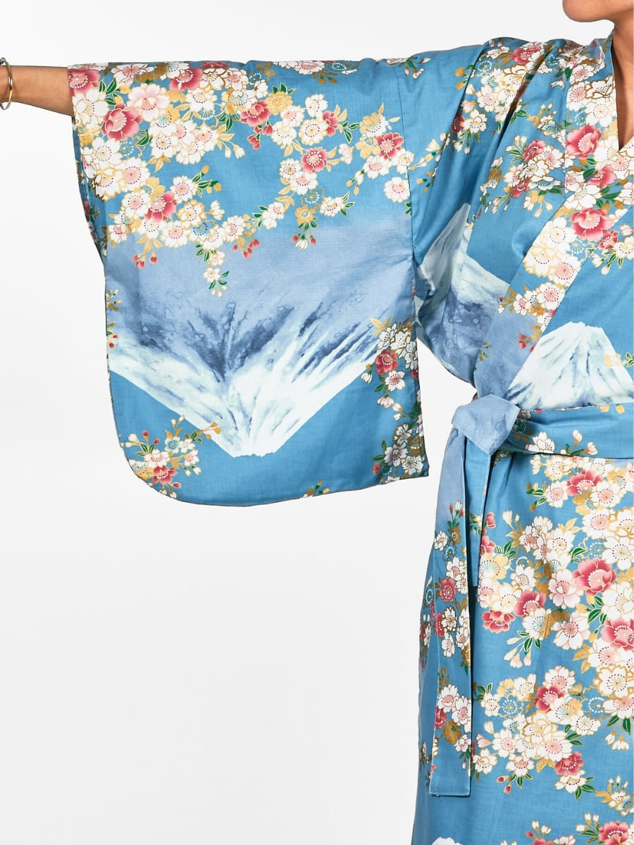 Naisten Yukata Kimono Fujisan no Sakura