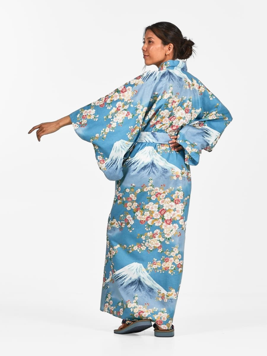 Naisten Yukata Kimono Fujisan no Sakura