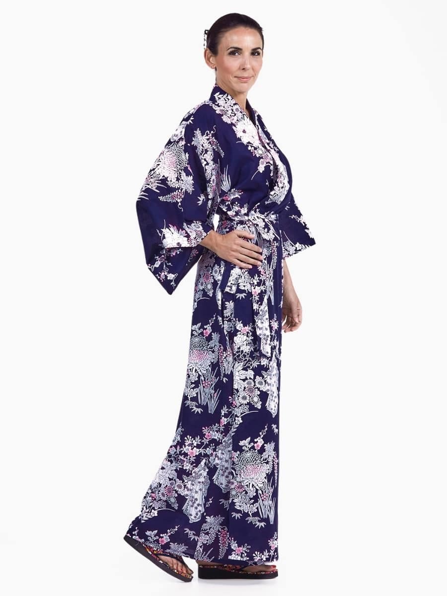 Naisten Yukata Kimono Peony & Geisha Kimono
