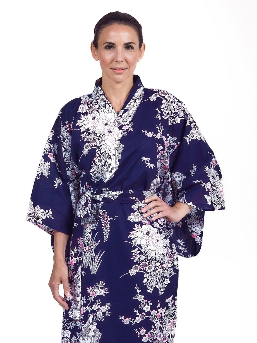 Naisten Yukata Kimono Peony & Geisha Kimono