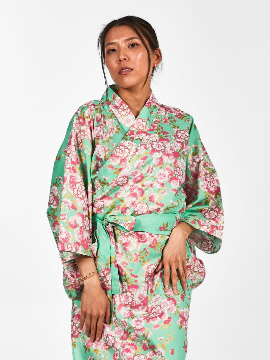 Naisten Yukata Kimono Sakura kukka